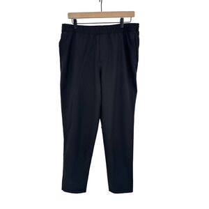 Lululemon New Venture Trouser Pique Fabric Pants Mens Large Black Active Workout
